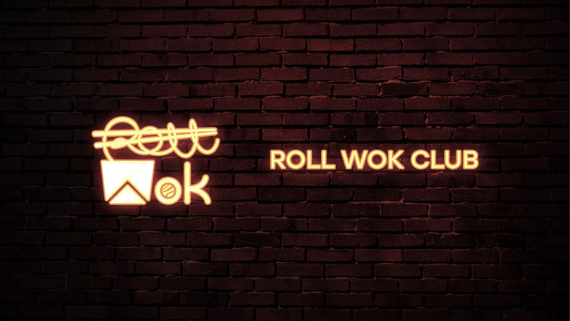 Разработка логотипа суши-бара «Roll Wok Club» в Ярцево