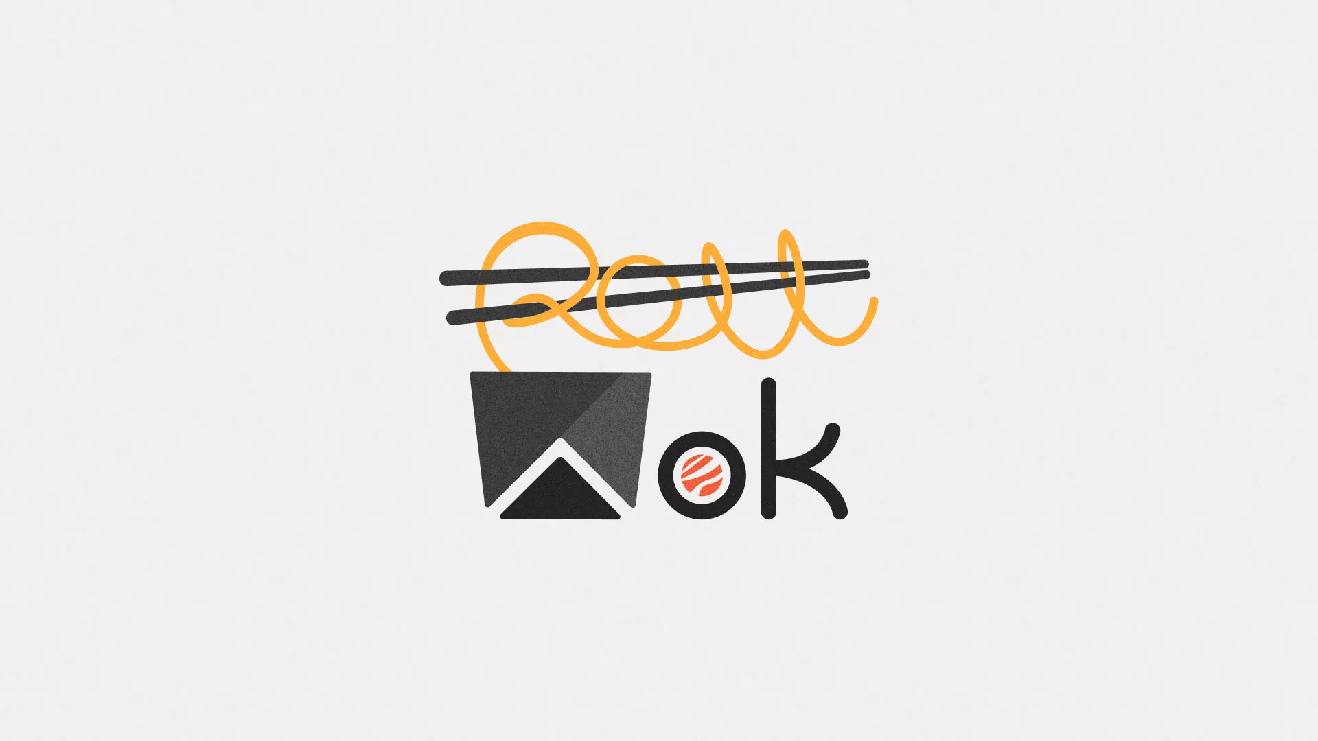 Разработка логотипа суши-бара «Roll Wok Club» в Ярцево